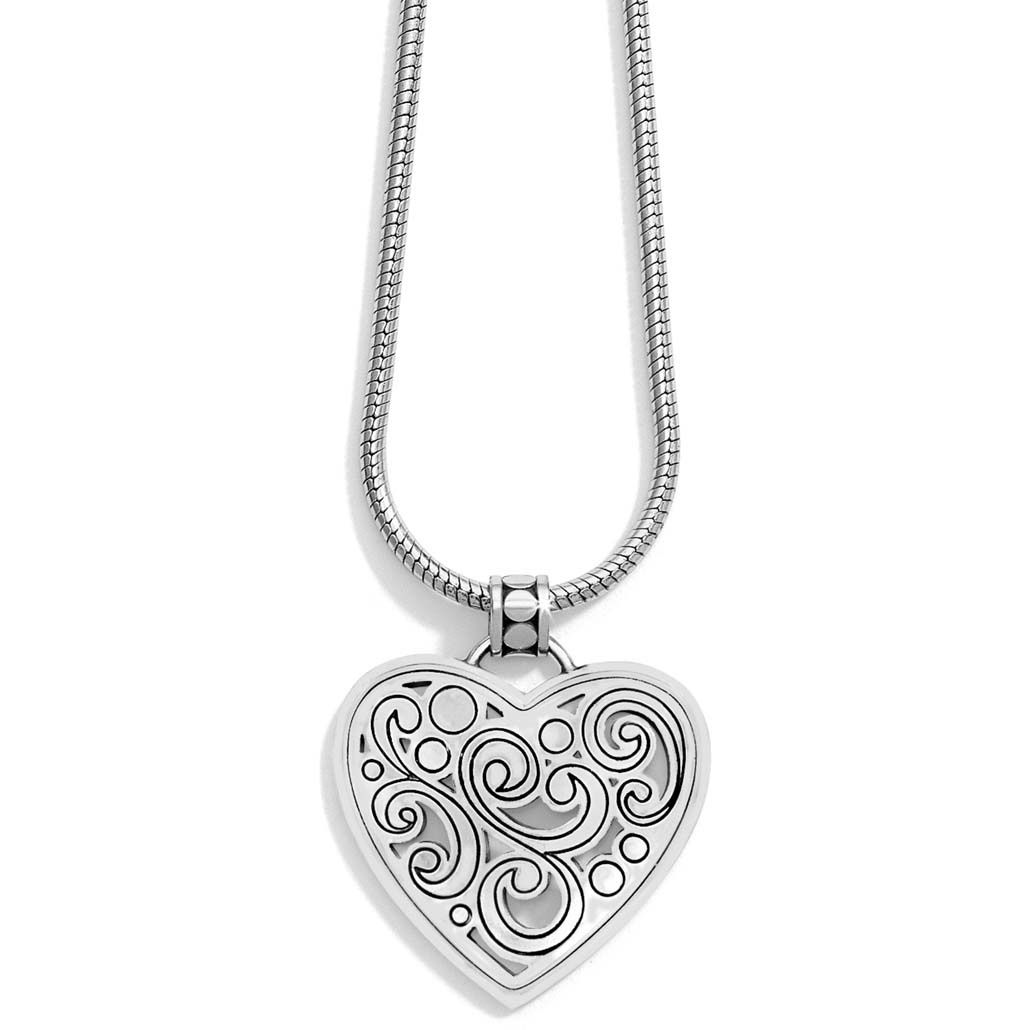 Contempo Heart Necklace, Color: Silver
