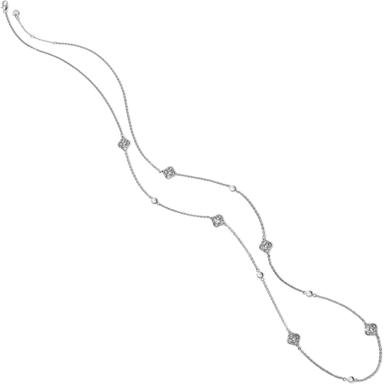 Brighton Interlok Petite Long Necklace, Color: Silver