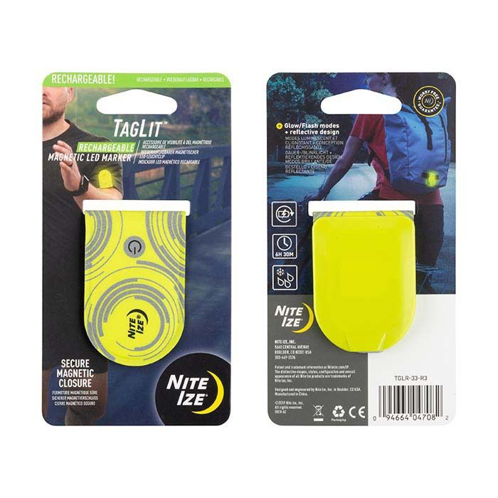 Nite Ize Taglit Rechargeable LED Marker, Color: Neon Yellow