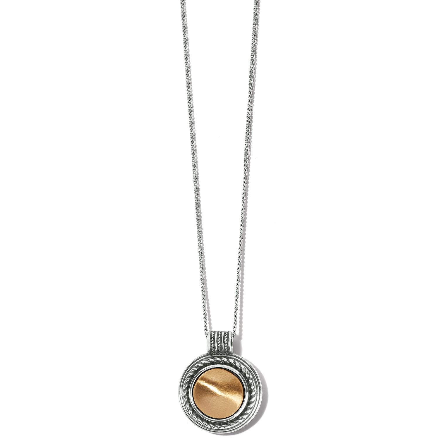 Brighton Monete Pendant Necklace, Color: Silver/Gold