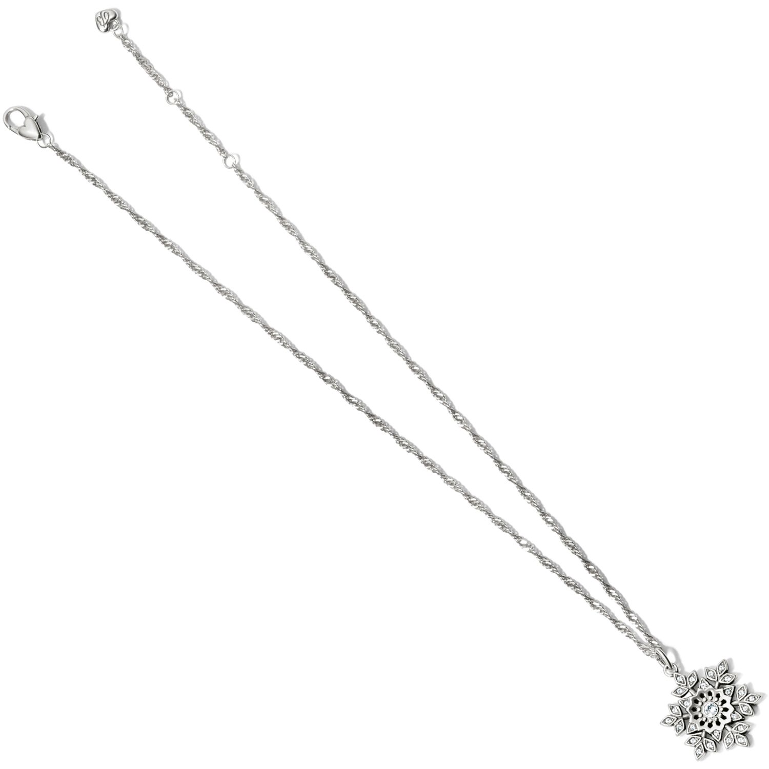 Brighton Glint Snowflake Necklace, Color: Silver