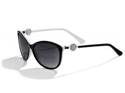 Brighton Ferrara Sunglasses - Black/White, Color: Black/White