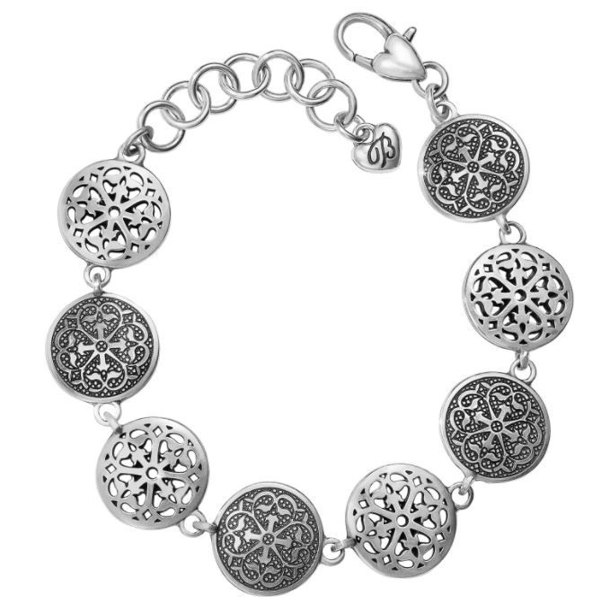 Brighton Ferrara Medallion Link Bracelet, Color: Silver
