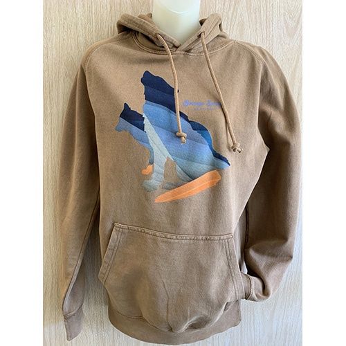 Papercut Coyote Mineral Washed Raglan Hoodie, Color: Coyote Brown, Size: Small