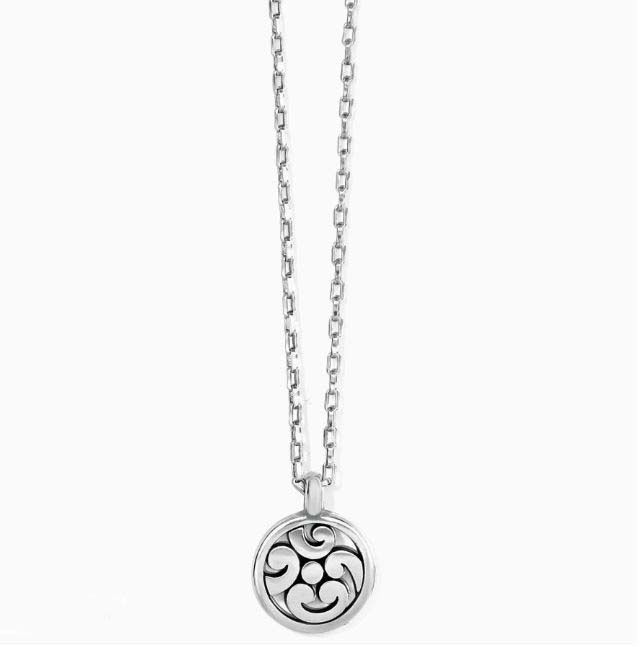 Brighton Contempo Medallion Petite Necklace, Color: Silver