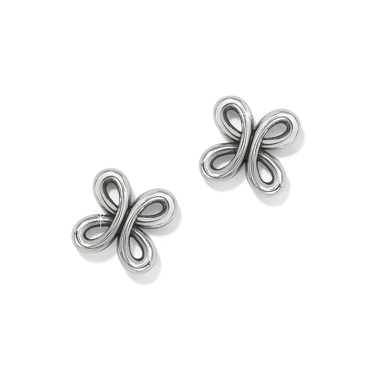 Brighton Interlok Curve Post Earrings, Color: Silver