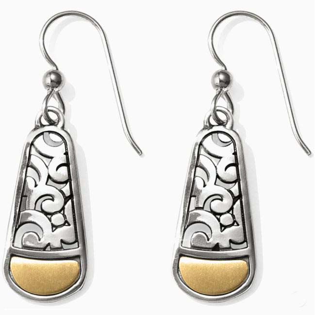 Brighton Catania Gold French Wire Earrings, Color: Silver/Gold