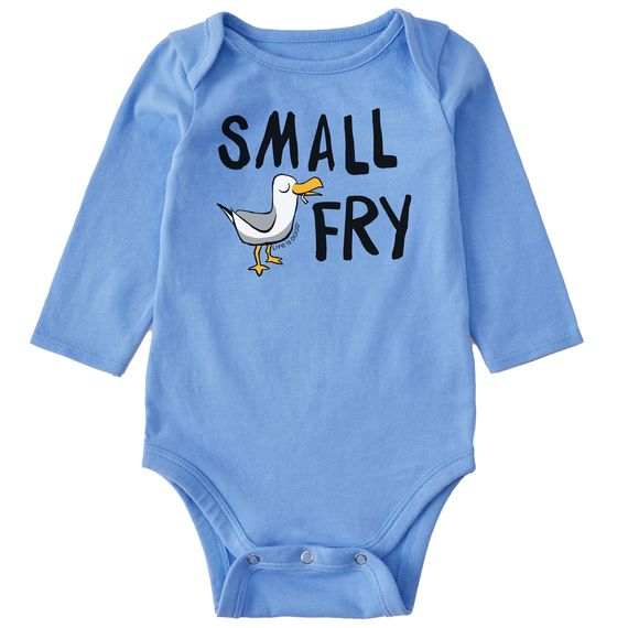 Life is Good Infant Seagull Small Fry Long Sleeve, Color: Cornflower Blue, Size: 0-3