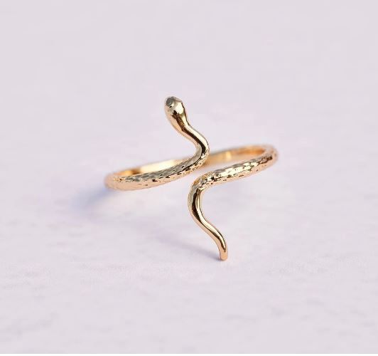 Puravida Ring, Snake Gold, Color: Gold, Size: 6