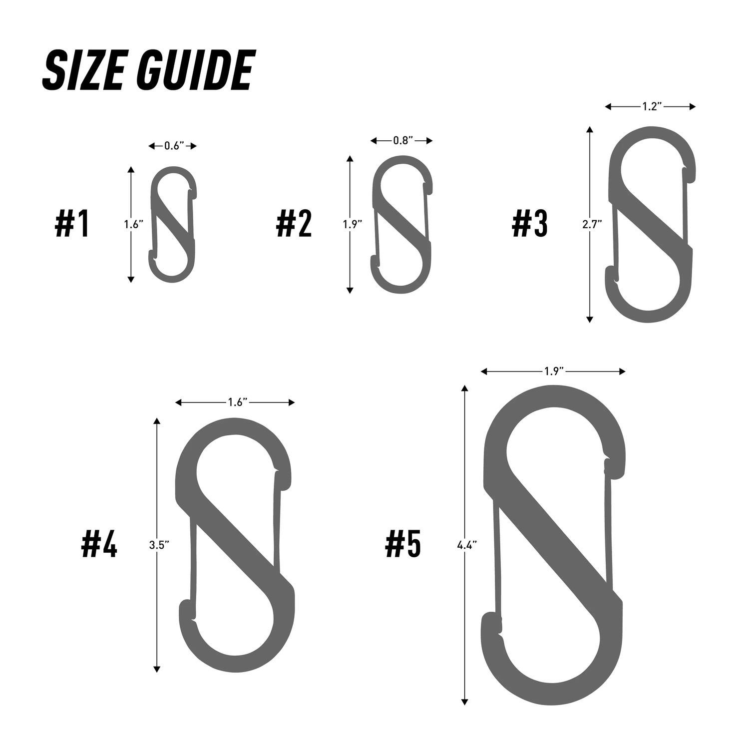 Nite Ize S-Biner Stainless Steel Dual Carabiner, Color: Stainless, Size: #1 (2Pack)