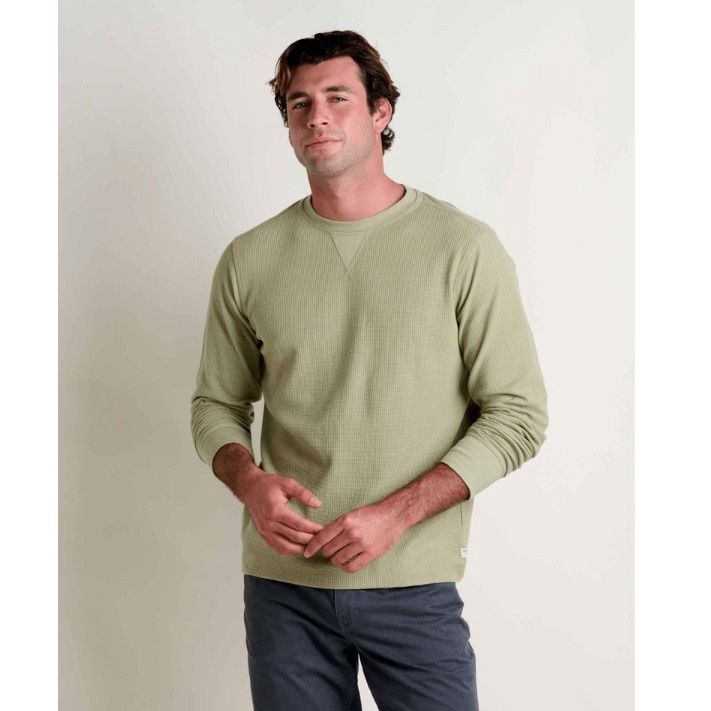 Toad&amp;Co Framer II Men's Long Sleeve Crew, Color: Yucca, Size: Medium