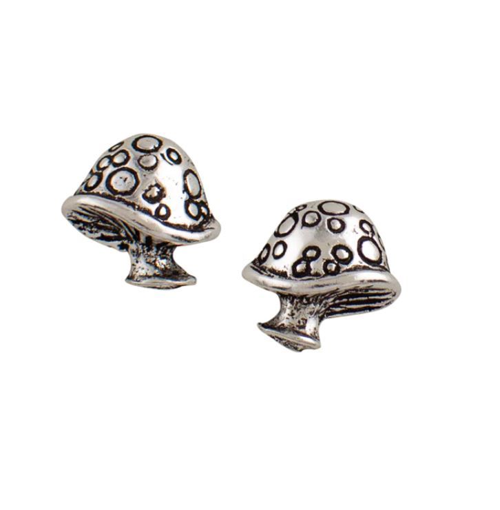 Tomas Jewelry Toadstool Mushroom Stud Earrings, Color: Silver