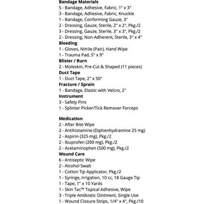 First Aid Kit, Ultralight .5 (d)