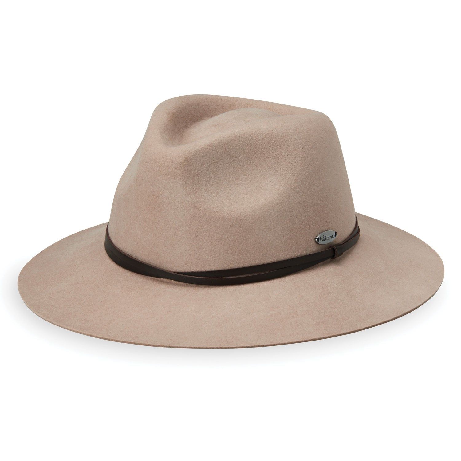 Wallaroo Petite Aspen Felt Women's Fedora Hat, Color: Taupe
