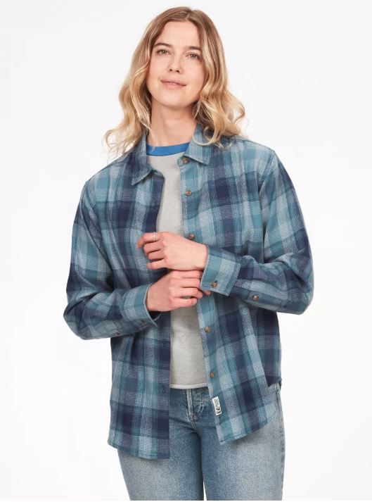 Women's Fairfax Novelty Lightweight Flannel, Color: Arctic Navy, Size: XS