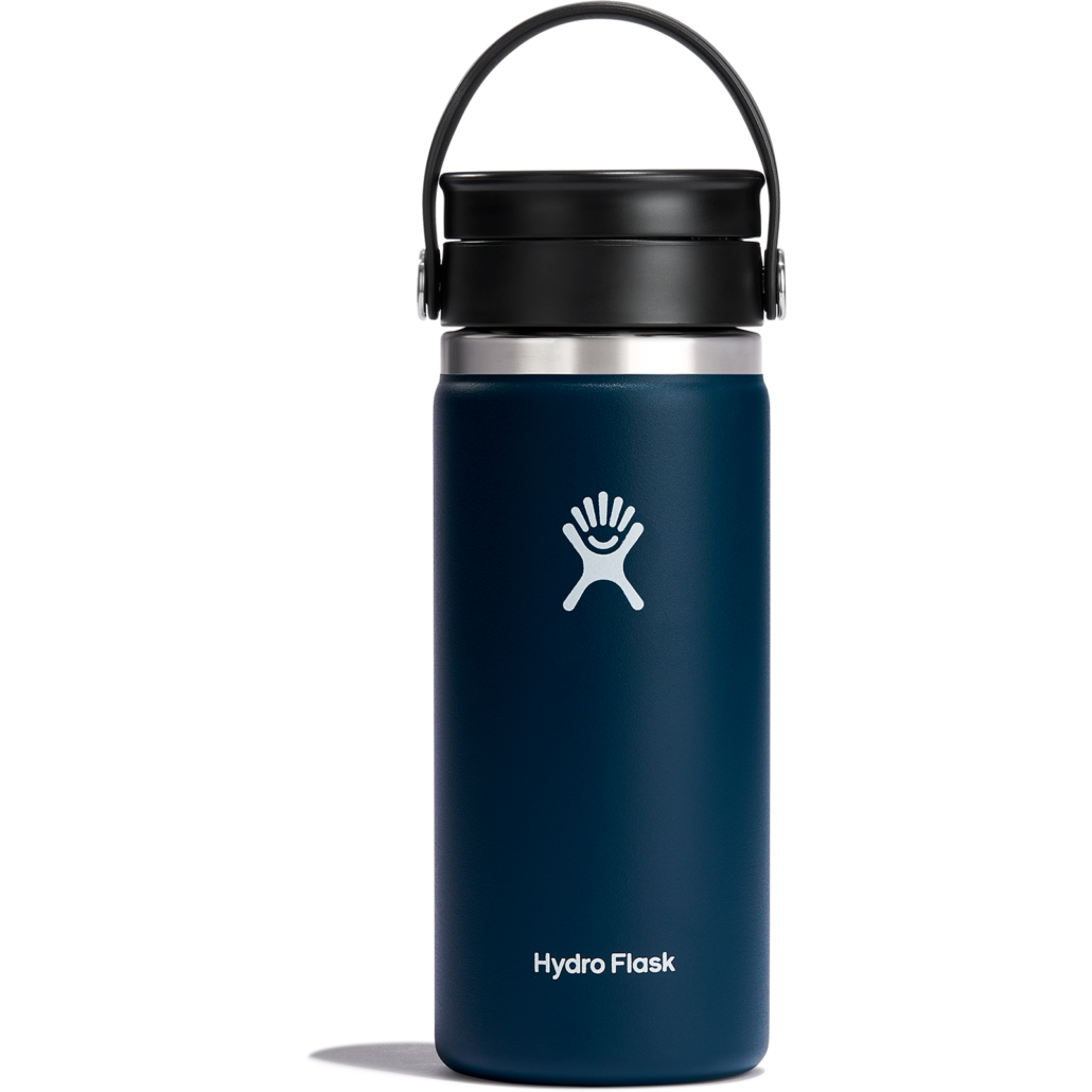 16 Oz Wide Hydro Flask w/Flex/Sip Lid (Coffee), Color: Indigo
