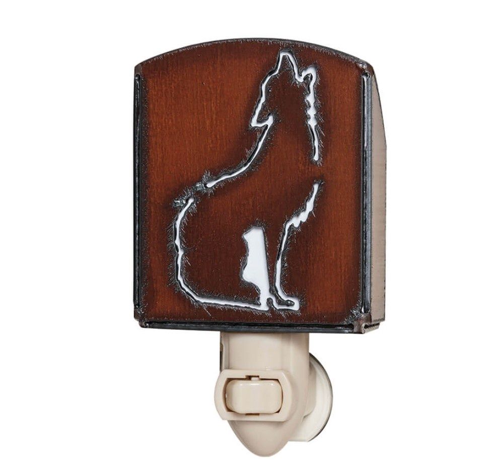 Rustic Ironwerks Night Light,Coyote