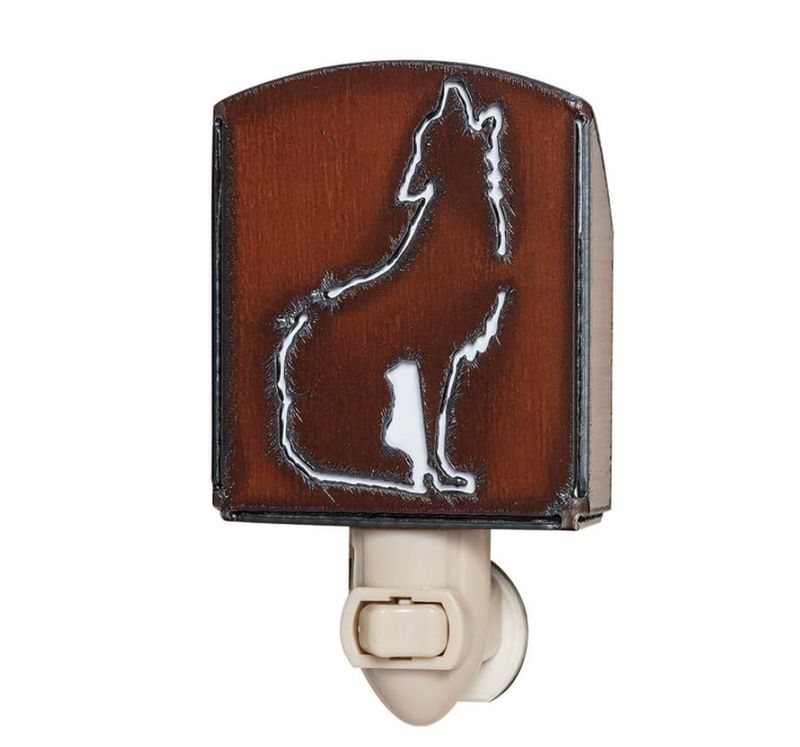 Rustic Ironwerks Night Light,Coyote