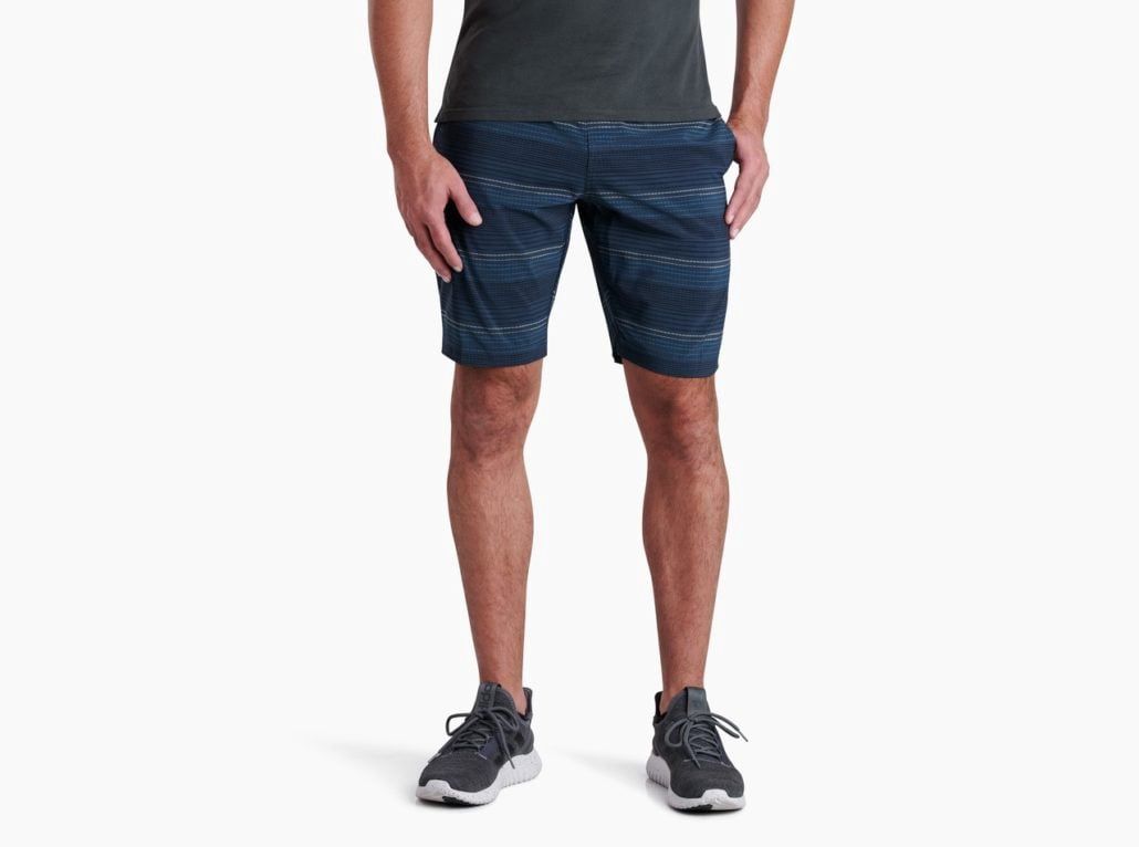 Kuhl Men's Vantage Short, 8" Inseam-D, Color: Pirate Blue Texture Stripe, Size: Large