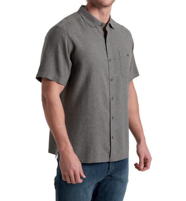 Kuhl Men's Getaway Short Sleeve Shirt, Color: Pewter, Size: Small