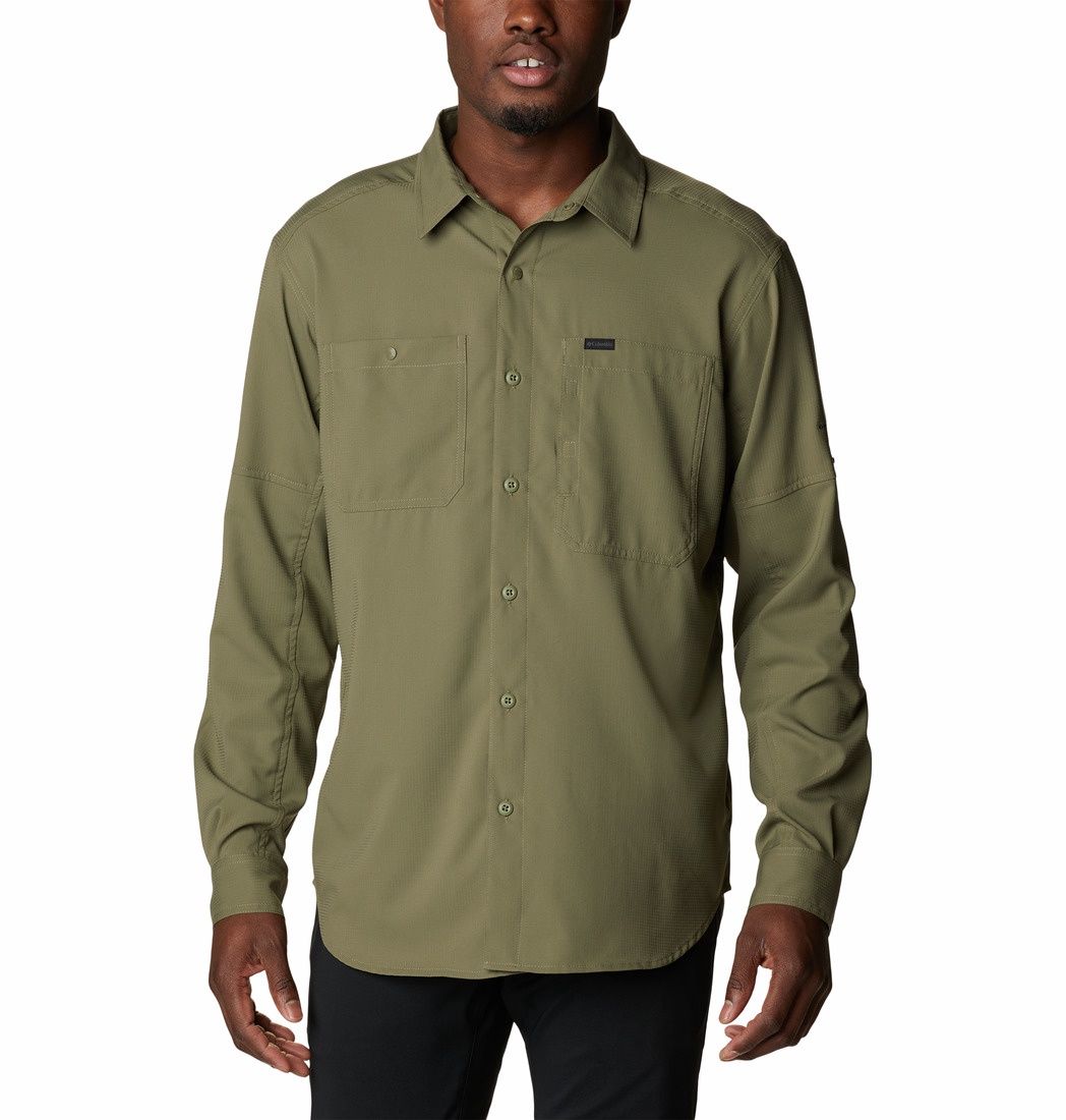 Columbia Silver Ridge Utility Lite Long Sleeve Men's Shirt, Color: Stone Green, Size: XL