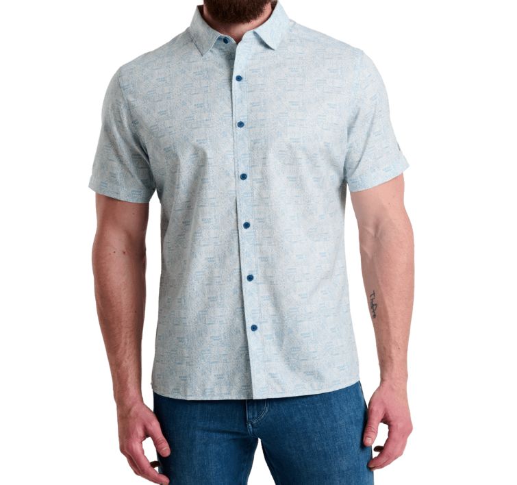 Kuhl Breeze Short Sleeve Shirt, Color: Glacier, Size: Small