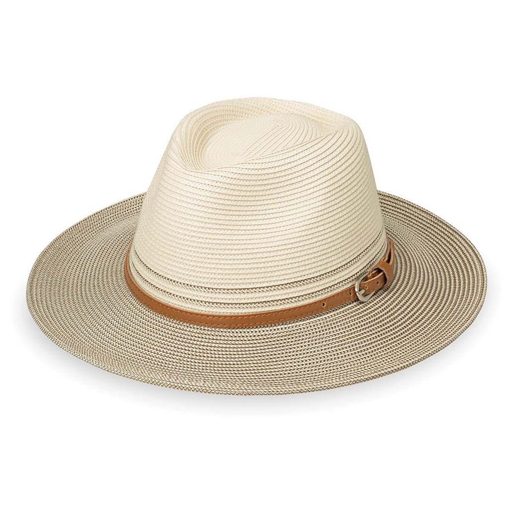 Wallaroo Kristy Women's Fedora Hat, Color: Ivory/Stone