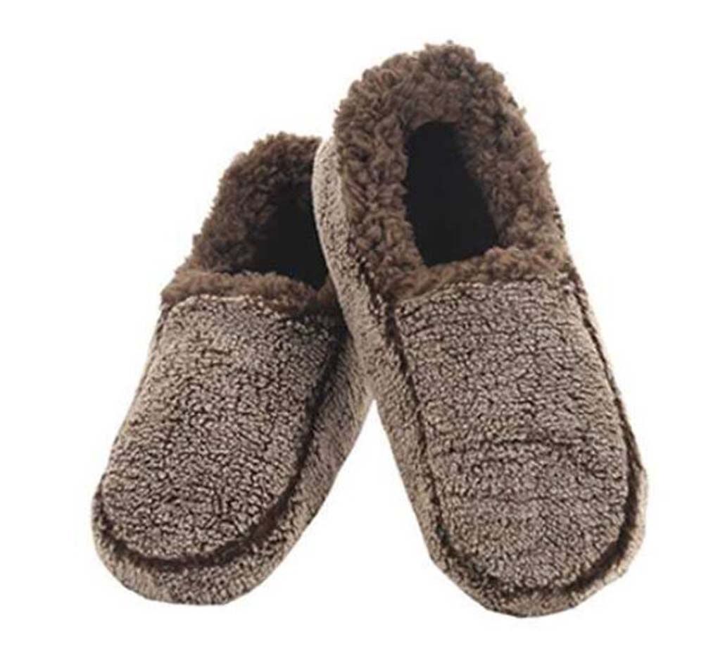 Men's Two Tone Collection Classic Snoozie Slippers-D, Color: Two Tone Brown, Size: Small