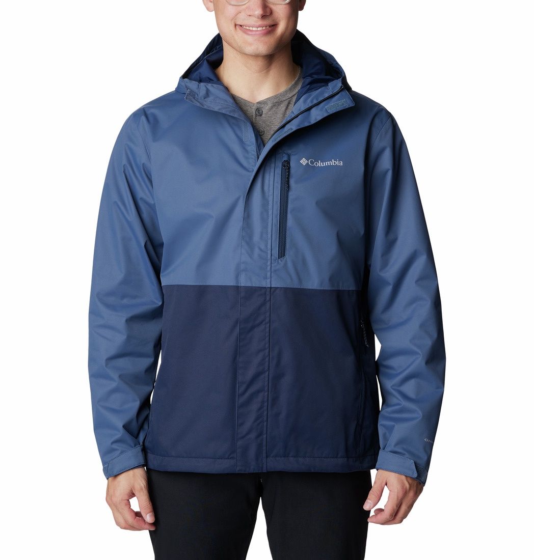 Columbia Hikebound Men's Rain Jacket, Color: Dk Mountain/Navy, Size: Small