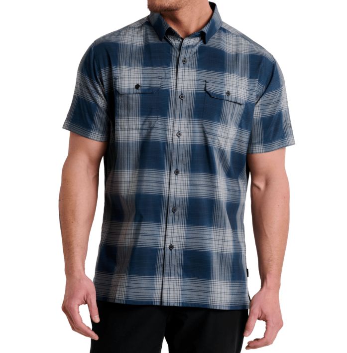 Kuhl Men's Response Short Sleeve Shirt, Color: Midnight Tide-D, Size: XL