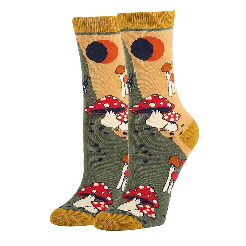 Women's Crew Socks, Hongo Delight