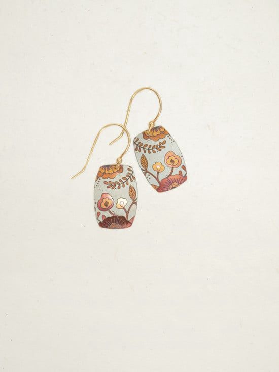 Holly Yashi Forever Fleur Earrings, Color: Sage Mist/Gold