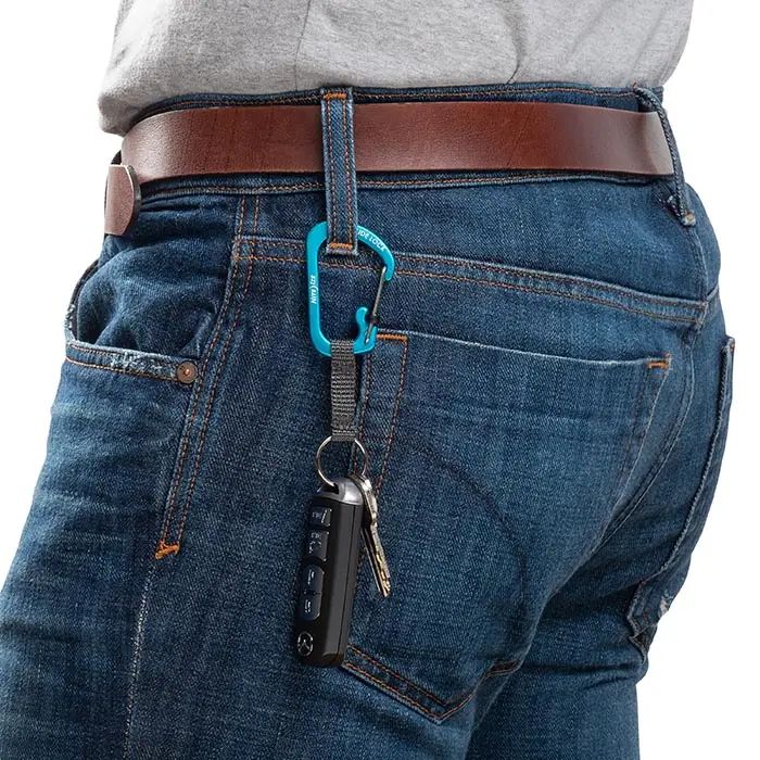 Nite Ize Slidelock Key Ring Aluminum, Color: Blue