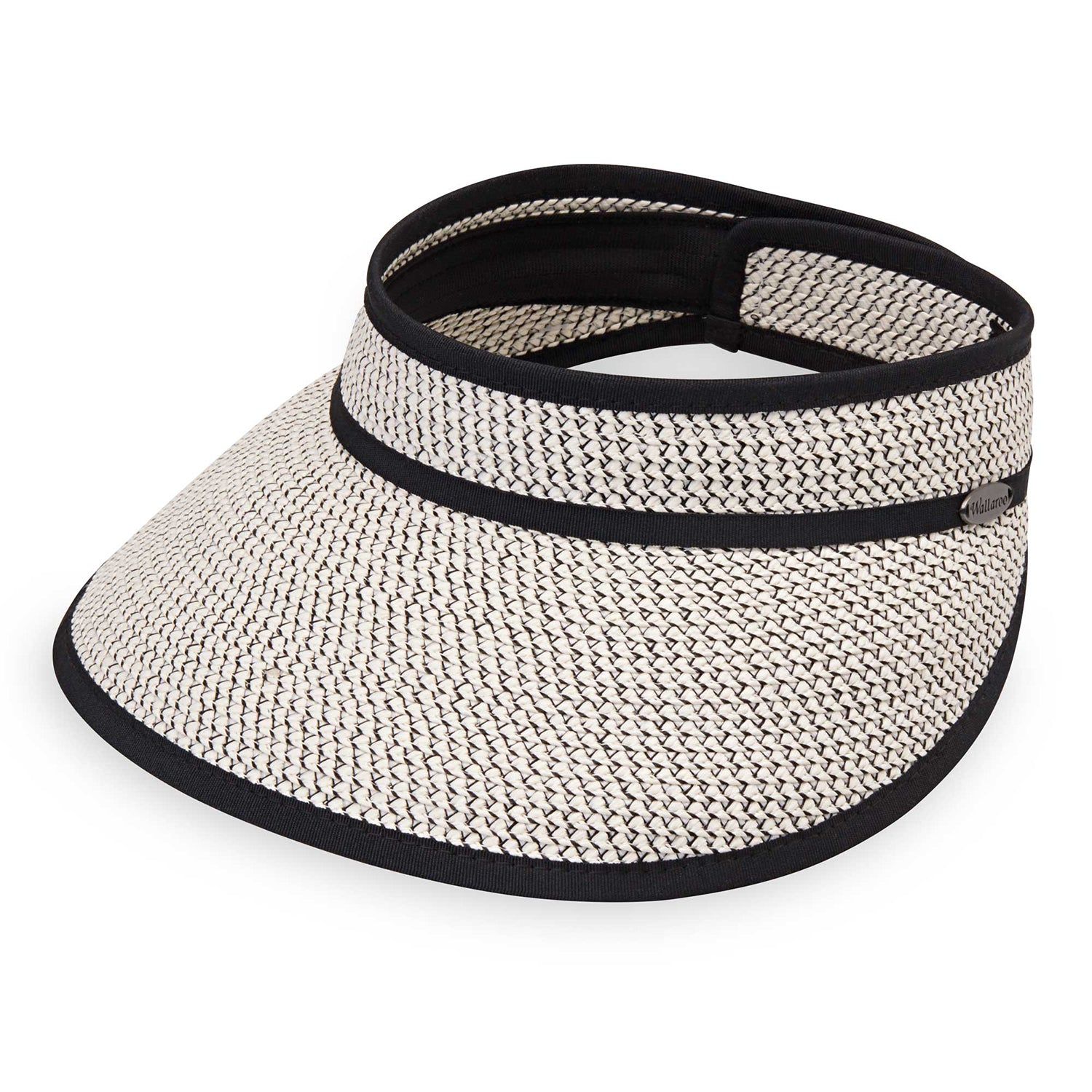 Wallaroo Charlie Women's Visor, Color: Ivory/Black