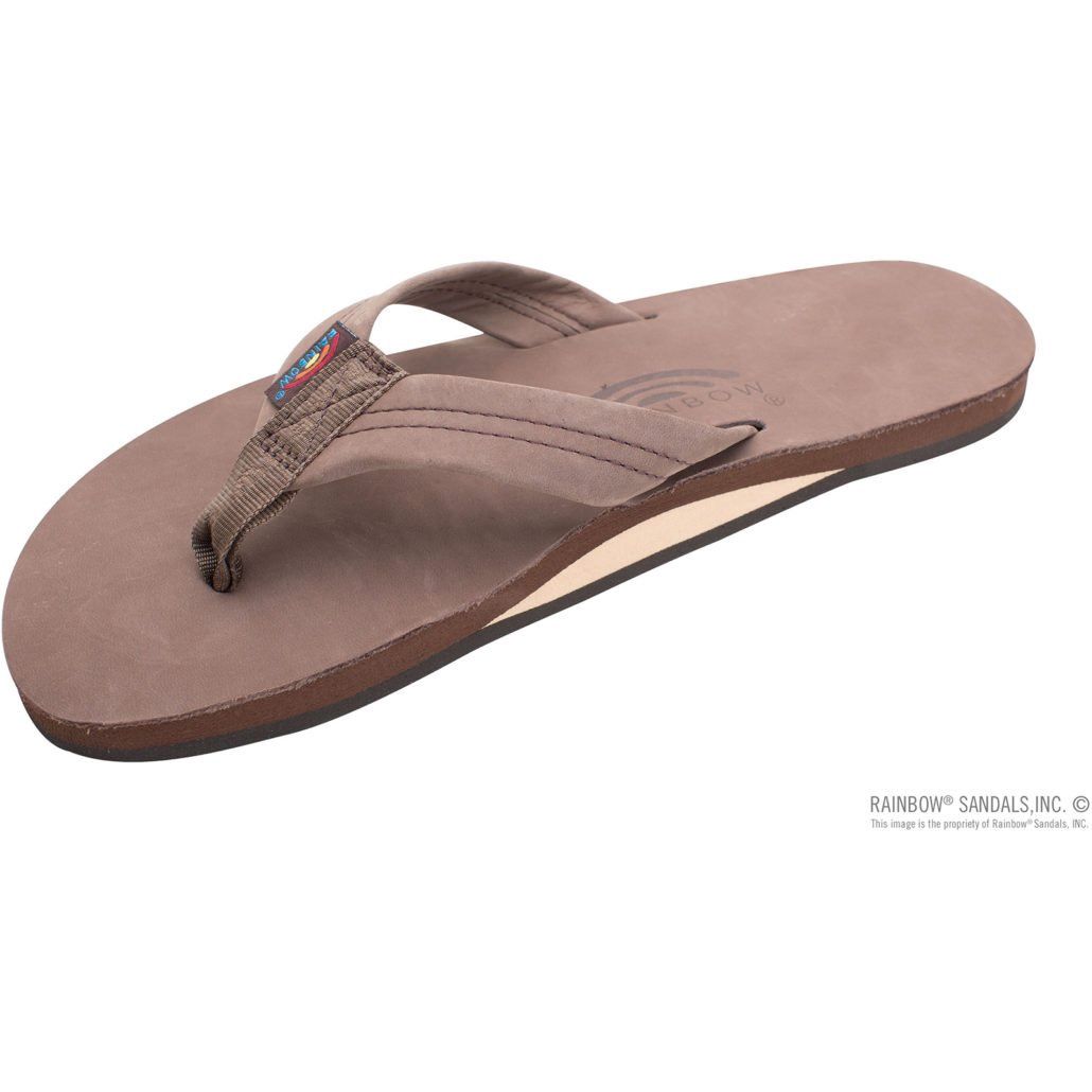 M's Double Layer Leather Sandals, Color: Expresso, Size: Medium