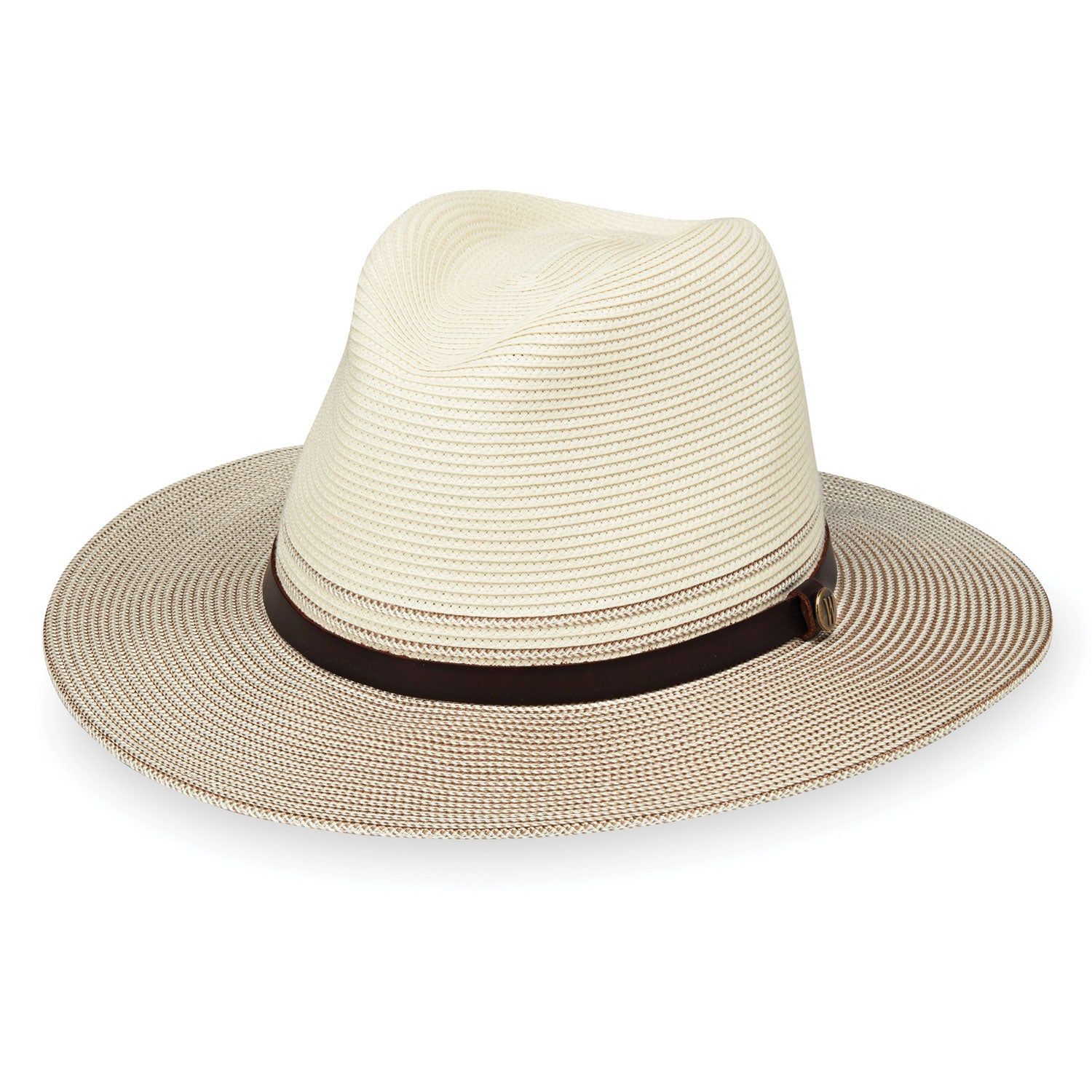 Wallaroo Carter Men's Fedora Hat, Color: Ivory/Stone, Size: MD/LG