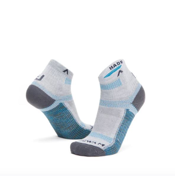 Wigwam Ultra Cool-Lite Quarter Running Socks, Color: Caribbean, Size: Medium