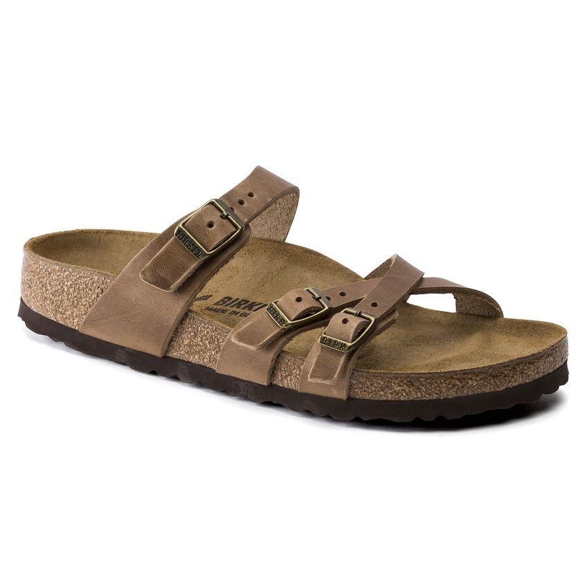 Birkenstock Women's Franca Oiled Leather-Regular, Color: Tobacco, Size: 36 (5-5.5)