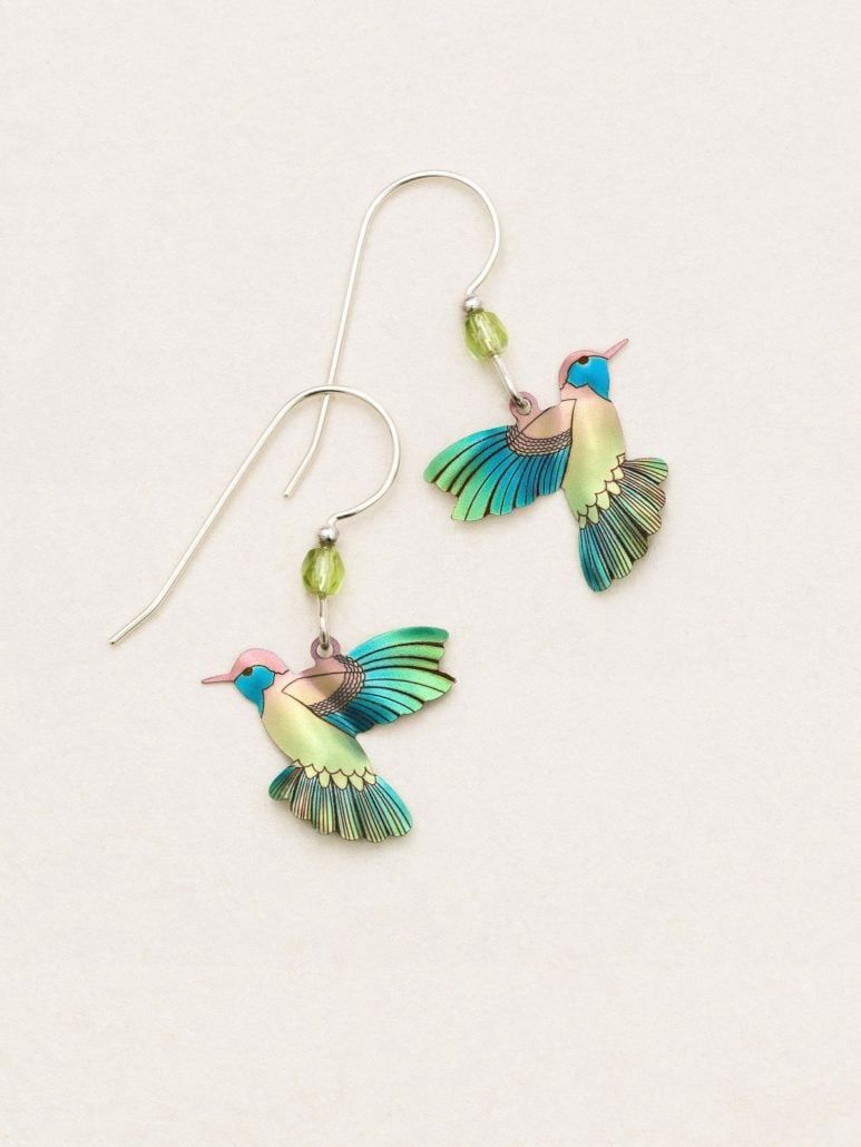 Holly Yashi Picaflor Earrings, Color: Island Green/Silver
