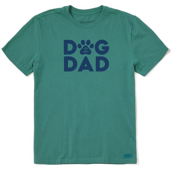 Life is Good Men's Dog Dad SS, Color: Spruce Green, Size: Medium