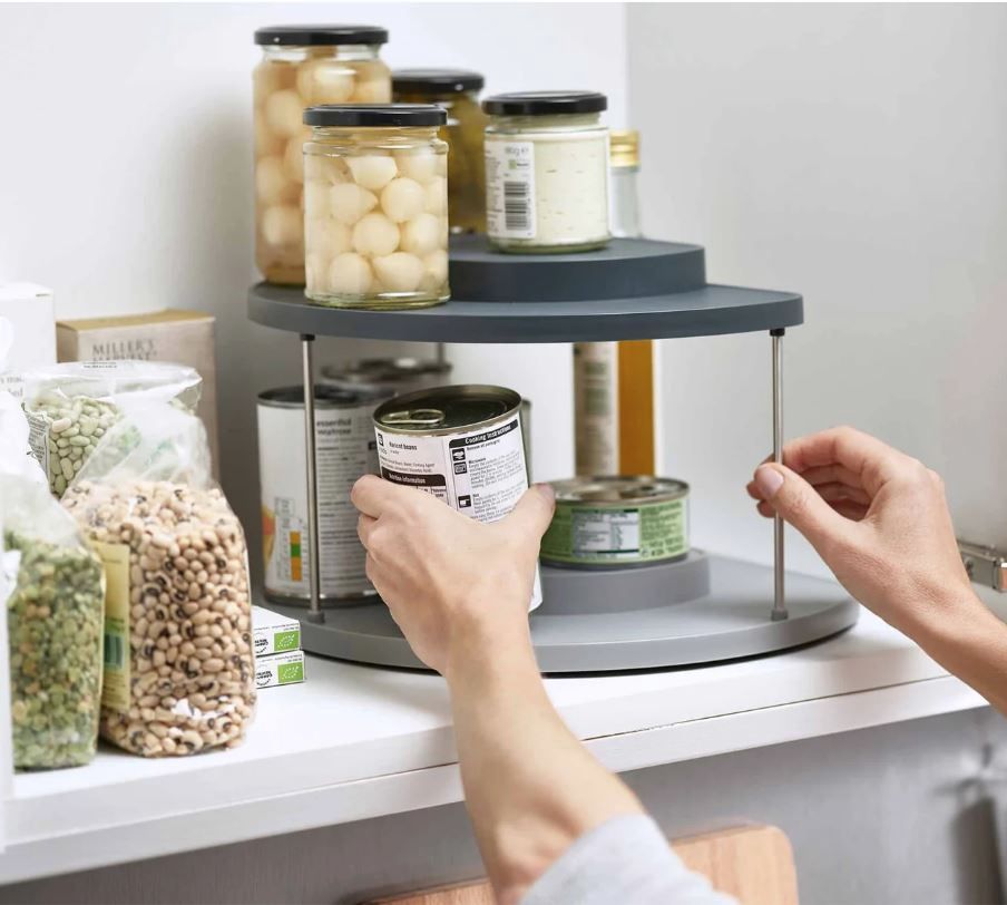 Cupboardstore 2-Tier Organizer, Color: Grey, Size: 2-Tier
