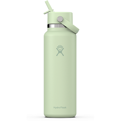 40 Oz Wide Mouth Hydro Flask w/Flex Straw Cap
