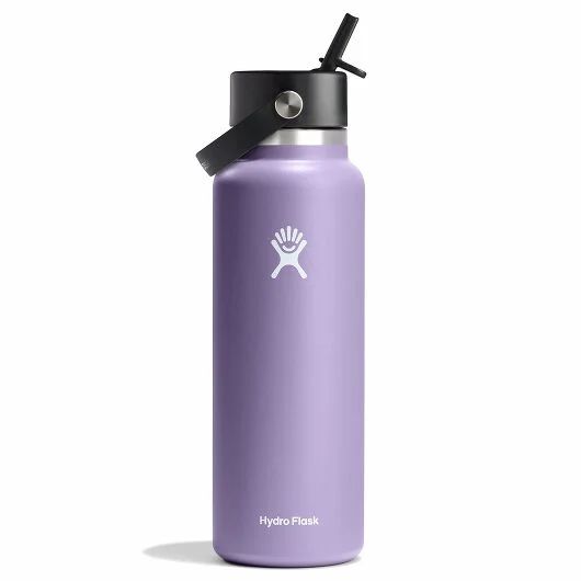 40 Oz Wide Mouth Hydro Flask w/Flex Straw Cap, Color: Moonshadow