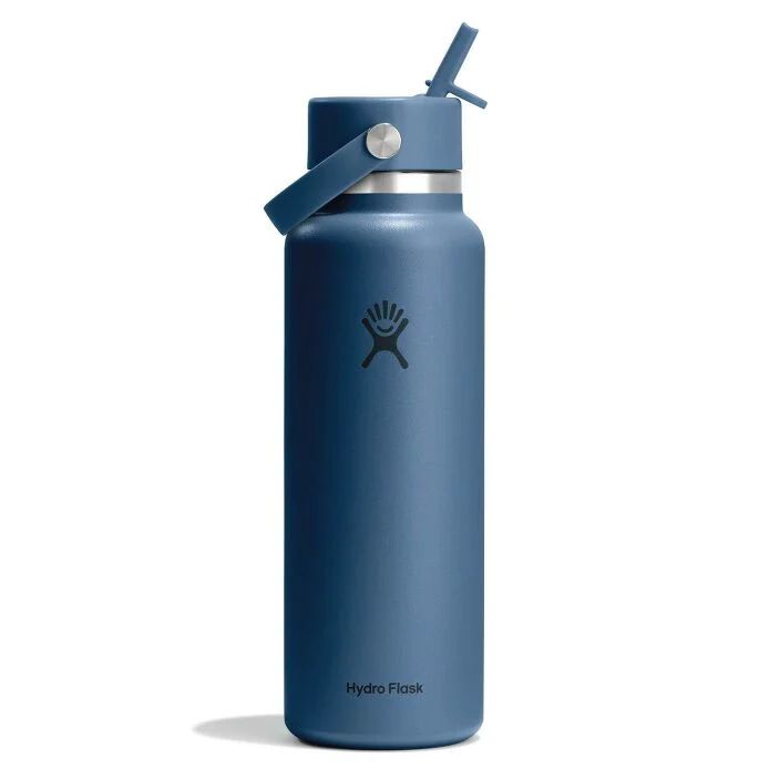 40 Oz Wide Mouth Hydro Flask w/Flex Straw Cap
