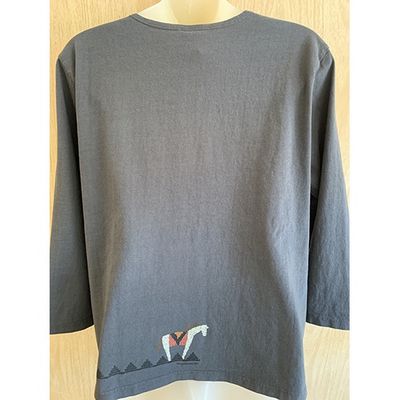 Sabaku Women's 3/4 Slv Best Tee, Horse Basket