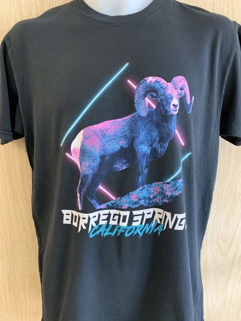 Metalhead Bighorn Sheep - Adult Mineral Wash Tee, Color: Black, Size: Small
