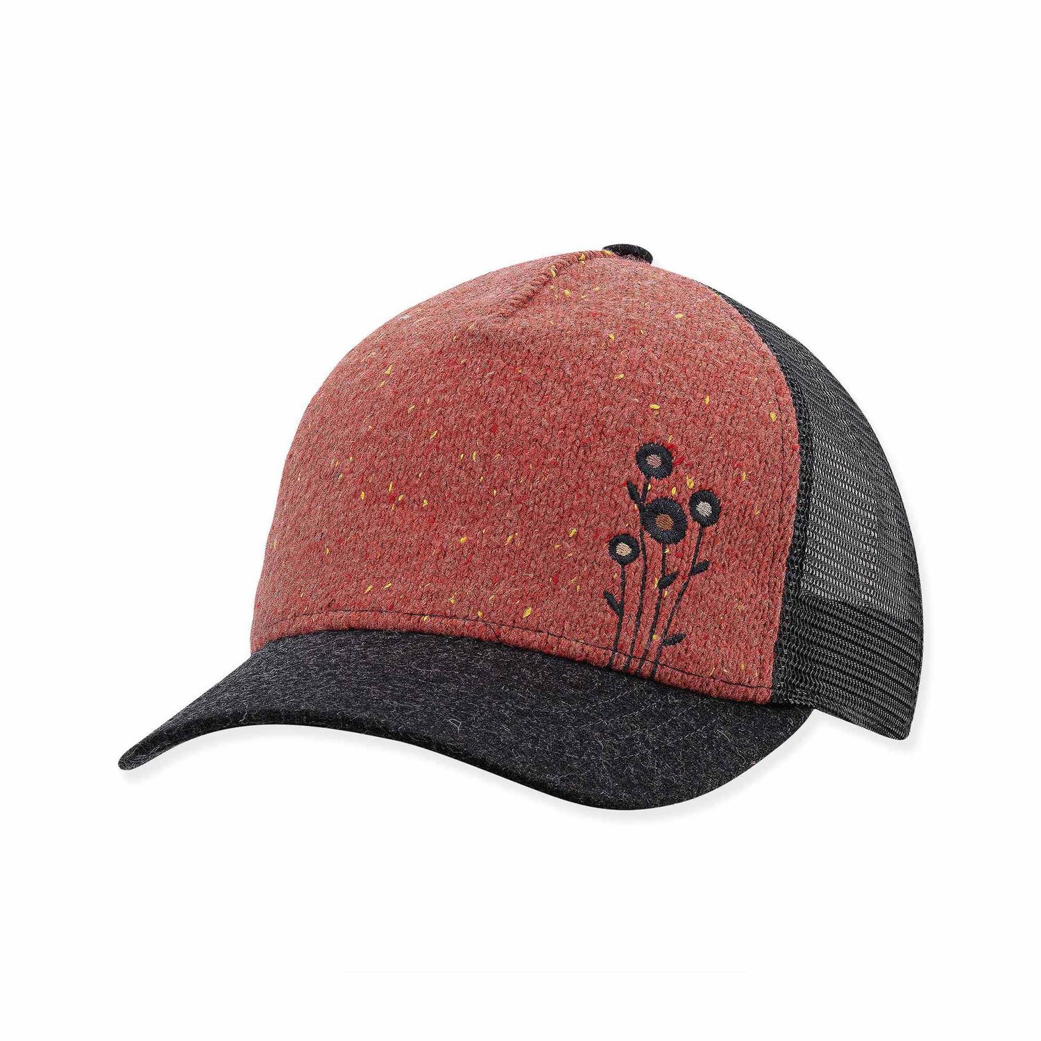 Pistil Flourish Women's Trucker Cap, Color: Rubarb, Size: One Size