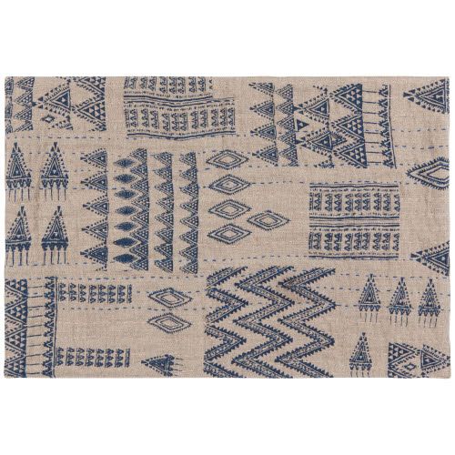 Enigma Hand-Sewn Placemat, Now Designs Color: Blue/Natural