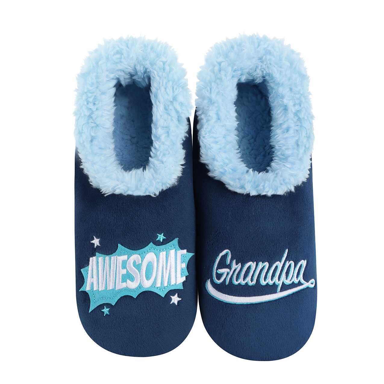 Men's Awesome Grandpa Snoozie Slippers, Color: Awesome Grandpa, Size: Small
