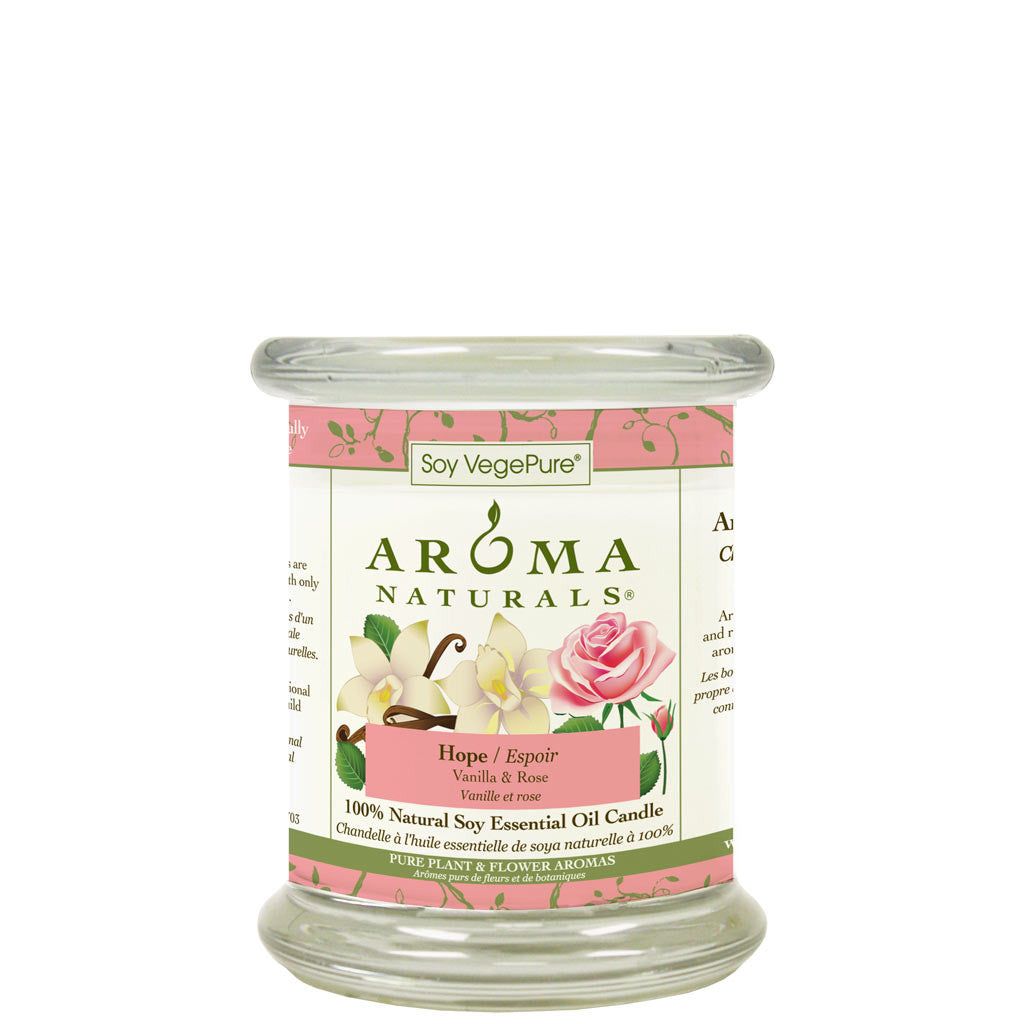 Aroma Naturals Hope Glass Pillar Candle-Medium, Burn Time: 45 h, Size: 8.8 oz